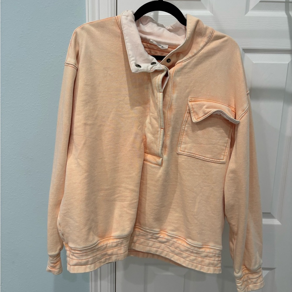 Elegant Women's light orange cowl Neck Top